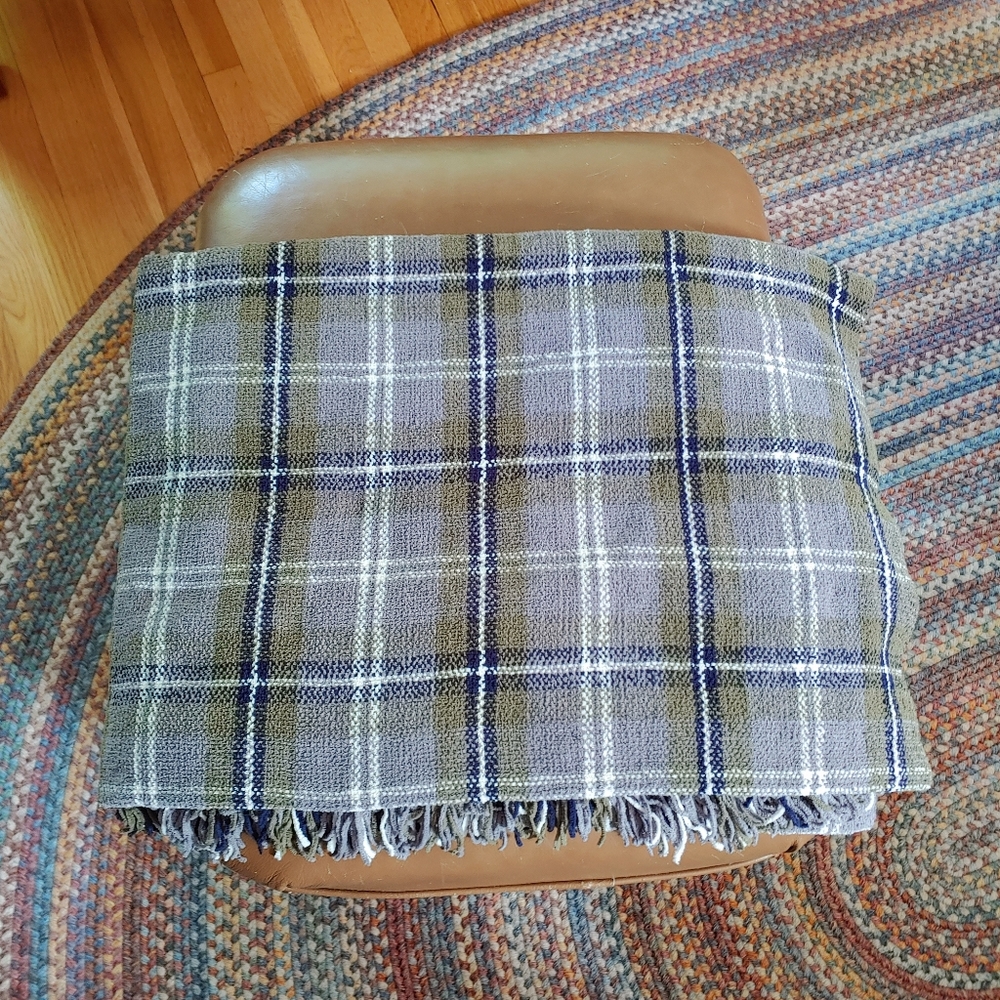 Soft Plush Cozy Chenille Blanket Throw Living Room Dorm Bedroom Plaid Decor